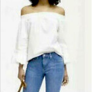 Banana Republic off the shoulder bell sleeve blouse, size M